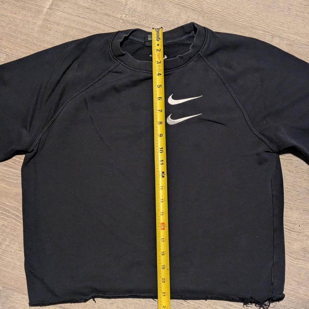 Nike Black Double Swoosh Crewneck Sweatshirt
